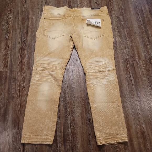 $120 8IGHTH DSTRKT Denim Classic Slim Distressed Faded Designer Jeans 38x32 - Picture 3 of 11